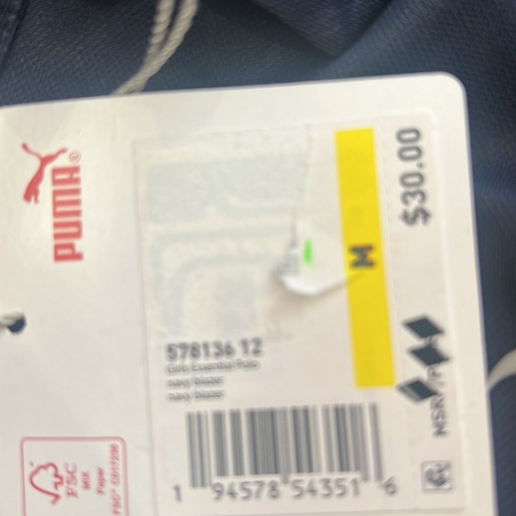 Puma Girls Essential Polo Navy Blazer Size Medium NWT - Picture 3 of 3